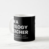 Mug Professeur de biologie Professeur de science drôle (Devant gauche)