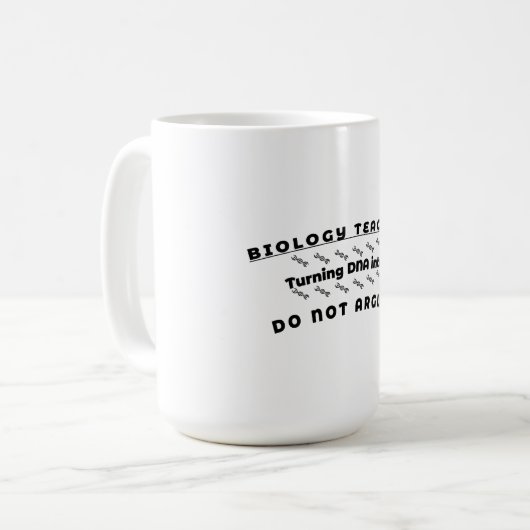 Mug Professeur de biologie - Transformer l'ADN en Ne p (Devant gauche)