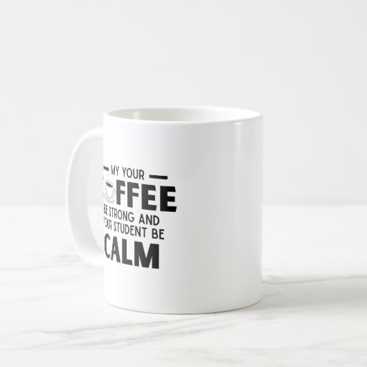 Mug professeur de café amusant (Devant gauche)