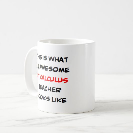Mug professeur de calcul gt, génial (Devant gauche)