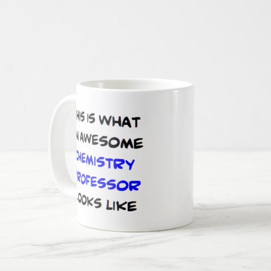 Mug professeur de chimie, génial (Devant gauche)