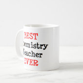Mug professeur de chimie, meilleur (Devant gauche)