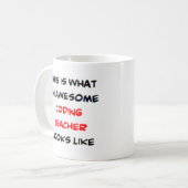 Mug professeur de codage, génial (Devant gauche)