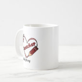 Mug Professeur de coeur personnalisé Saint Valentin (Devant gauche)