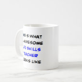 Mug professeur de compétences de vie, génial (Devant gauche)