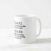 Mug Professeur de comptabilité de règle (Devant droit)