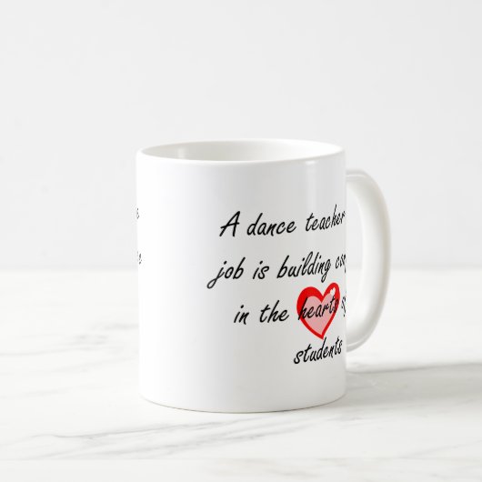 Mug Professeur de danse - confiance de bâtiment (Devant droit)