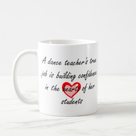 Mug Professeur de danse - confiance de bâtiment (Gauche)