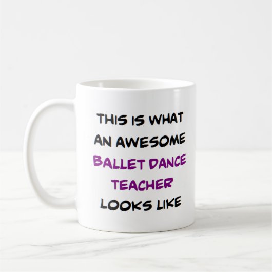 Mug professeur de danse de ballet, génial (Gauche)