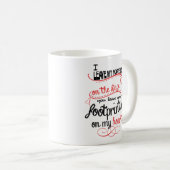 Mug Professeur de danse - empreintes de pas sur le (Devant droit)