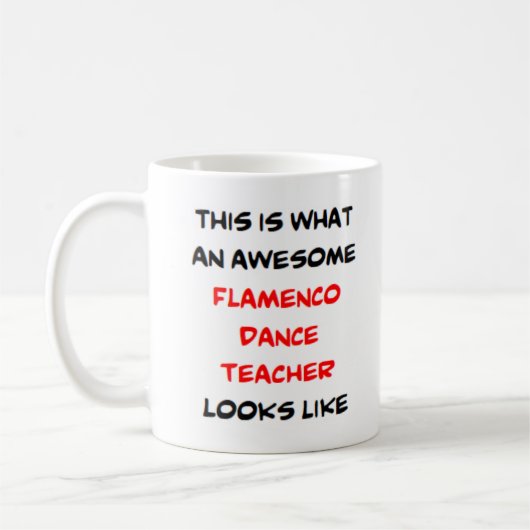 Mug professeur de danse flamenco, génial (Gauche)