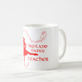 Mug Professeur de danse highland - Rouge (Devant droit)