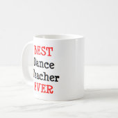 Mug professeur de danse, meilleur (Devant gauche)