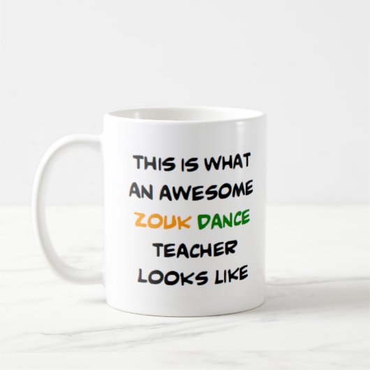Mug professeur de danse zouk, génial (Gauche)