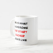 Mug professeur de démarrage, génial (Devant gauche)