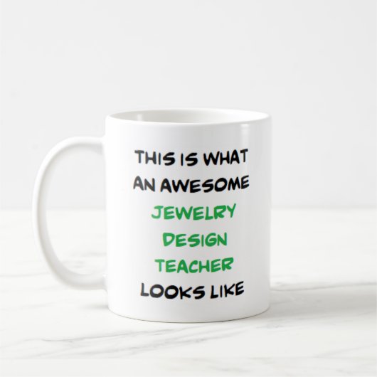 Mug professeur de design de bijoux, génial (Gauche)