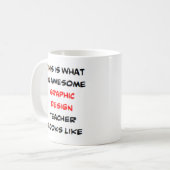 Mug professeur de design graphique, génial (Devant gauche)