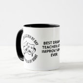 Mug Professeur de DRAMA amusant par jour IMPROV NINJA  (Devant gauche)