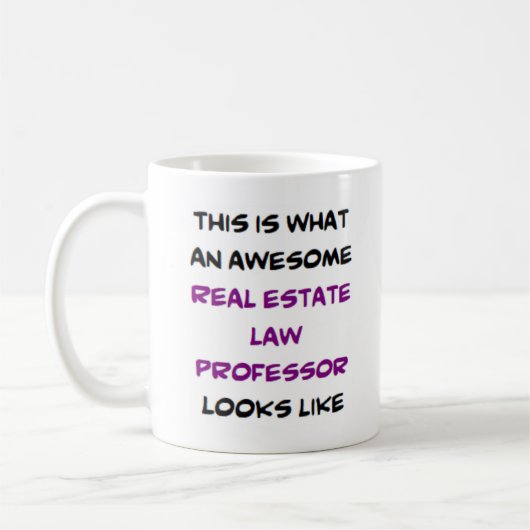 Mug professeur de droit immobilier, génial (Gauche)
