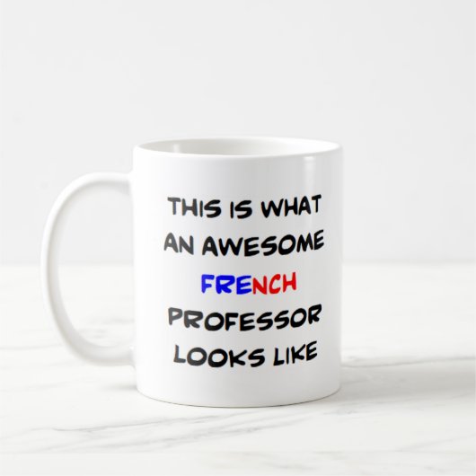 Mug professeur de français, génial (Gauche)