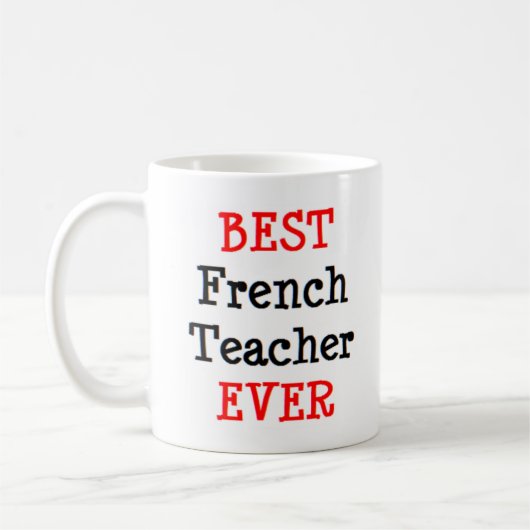 Mug professeur de français, meilleur (Gauche)