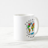 Mug Professeur de géographie avec Globe coloré (Devant droit)