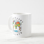 Mug Professeur de géographie avec Globe coloré (Devant gauche)