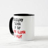 Mug Professeur de géographie Zombie Slayer (Devant gauche)