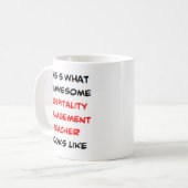 Mug professeur de gestion d'hospitalité, génial (Devant gauche)