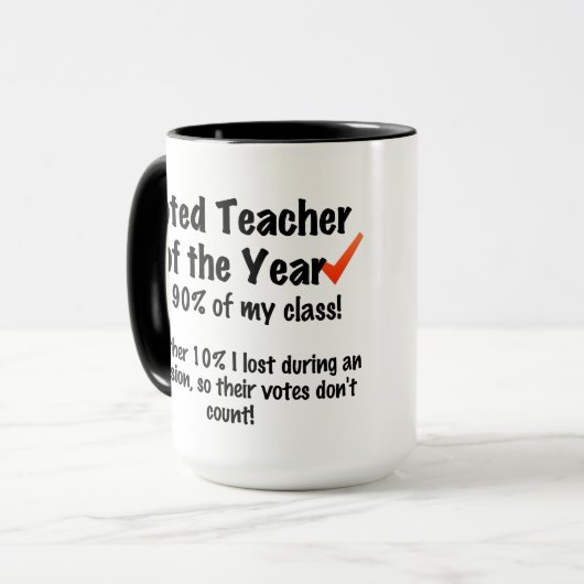 Mug Professeur de l'année Café (Devant gauche)