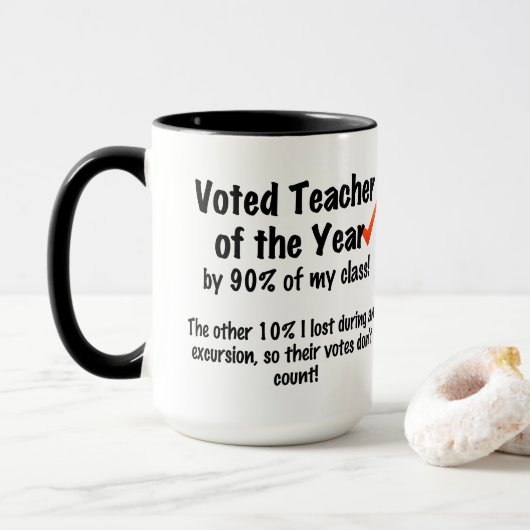 Mug Professeur de l'année Café (Avec donut)