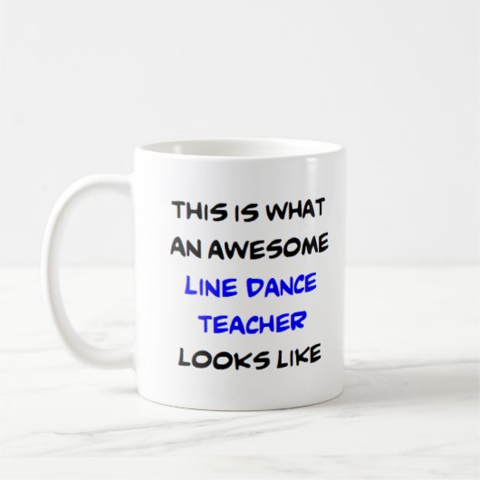 Mug professeur de line dance, génial (Gauche)