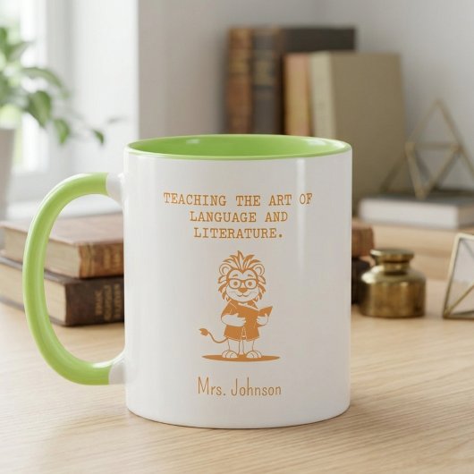 Mug Professeur de littérature anglaise d'art de langue