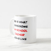 Mug professeur de lycée, génial (Devant gauche)
