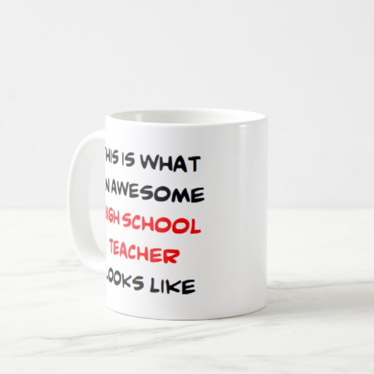 Mug professeur de lycée, génial (Devant gauche)