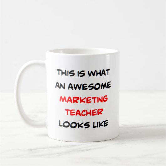 Mug professeur de marketing, génial (Gauche)