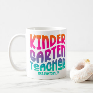 Mug Professeur de Maternelle Coloré Ombré