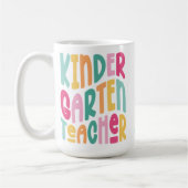Mug Professeur de Maternelle Texte Coloré (Gauche)