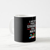 Mug Professeur De Mathématiques 5 Sur 4 Personnes (Devant gauche)