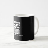 Mug Professeur de mathématiques à la retraite pour rés (Devant droit)