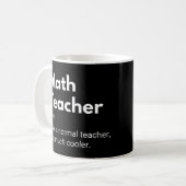 Mug Professeur de mathématiques Définition drôle de ma (Devant gauche)