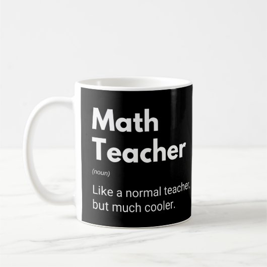 Mug Professeur de mathématiques Définition drôle de ma (Gauche)