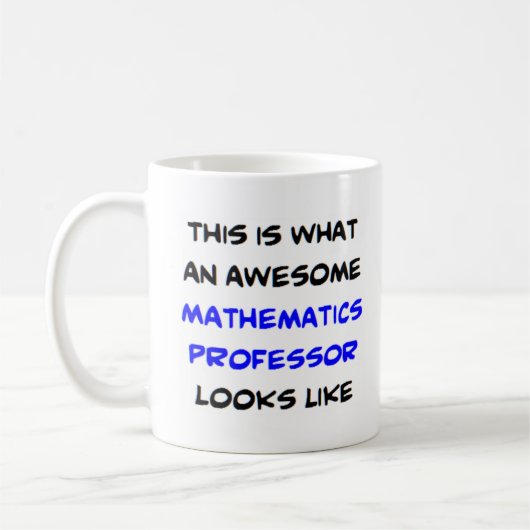 Mug professeur de mathématiques, génial (Gauche)