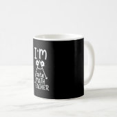 Mug Professeur de mathématiques Je suis enseignant de  (Devant droit)