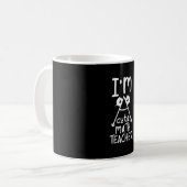 Mug Professeur de mathématiques Je suis enseignant de  (Devant gauche)