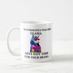 Mug Professeur de mathématiques Lama n'a pas le temps 