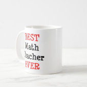 Mug professeur de mathématiques, meilleur (Devant gauche)