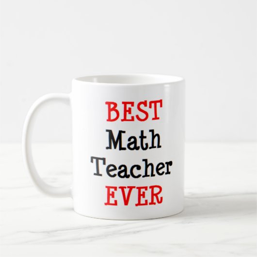 Mug professeur de mathématiques, meilleur (Gauche)