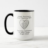 Mug Professeur de mathématiques passionné : Inspirer l (Gauche)