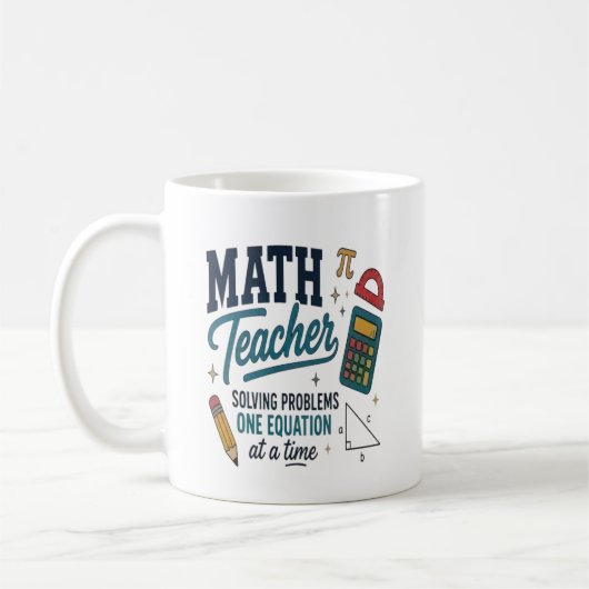 Mug Professeur de Mathématiques Résolveur de Problèmes (Gauche)
